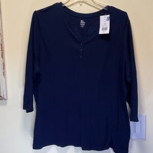 Kim Rogers Navy Long Sleeve Tee